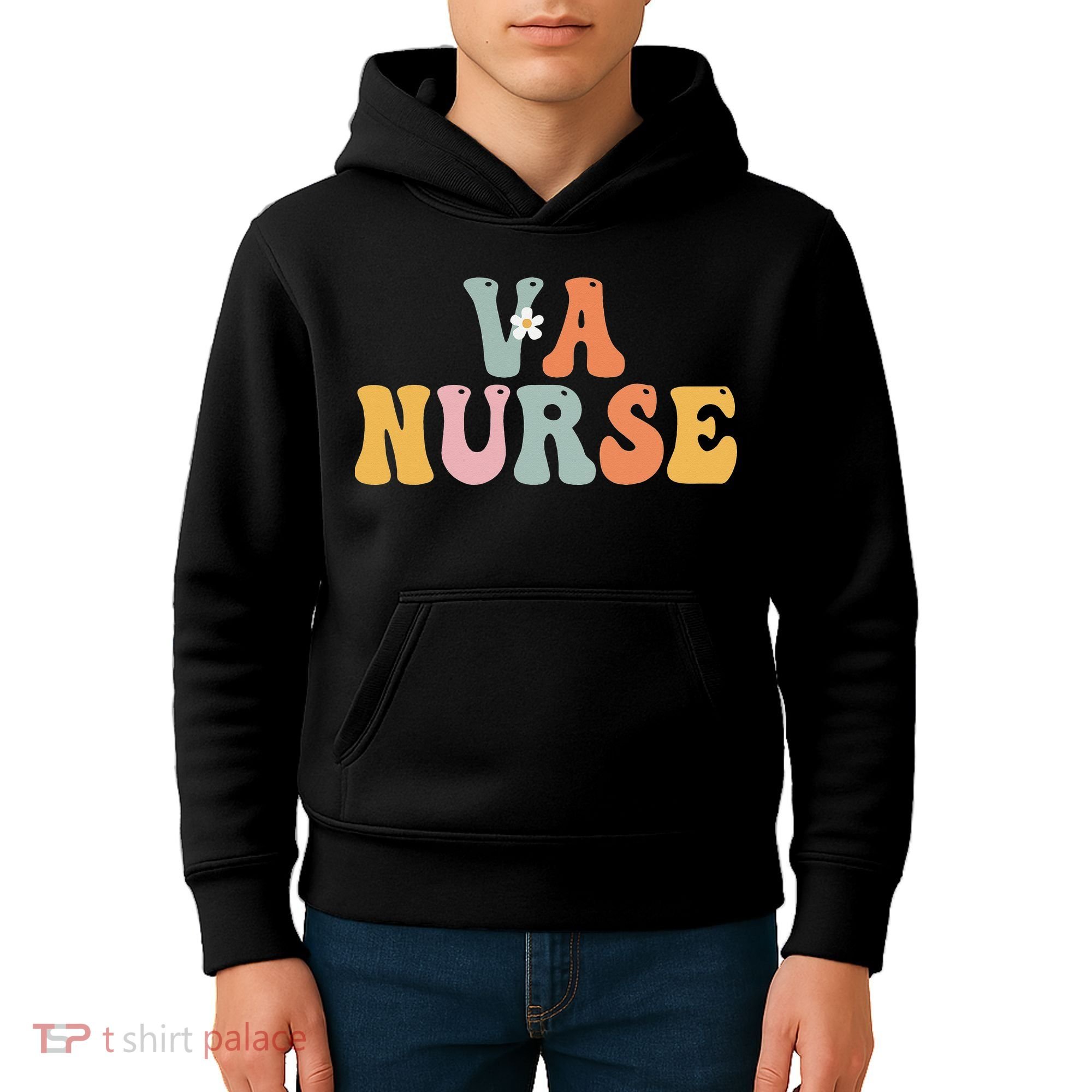 VA Nurse Week Groovy Appreciation Day For Work Kids Hoodie