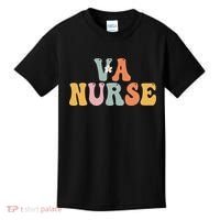 VA Nurse Week Groovy Appreciation Day For Work Kids T-Shirt thumb 0