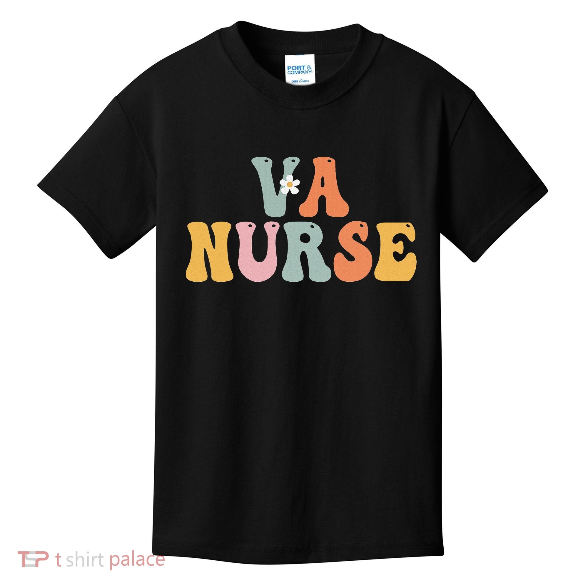 VA Nurse Week Groovy Appreciation Day For Work Kids T-Shirt