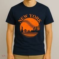 Vintage New York City Skyline Baseball T-Shirt thumb 3