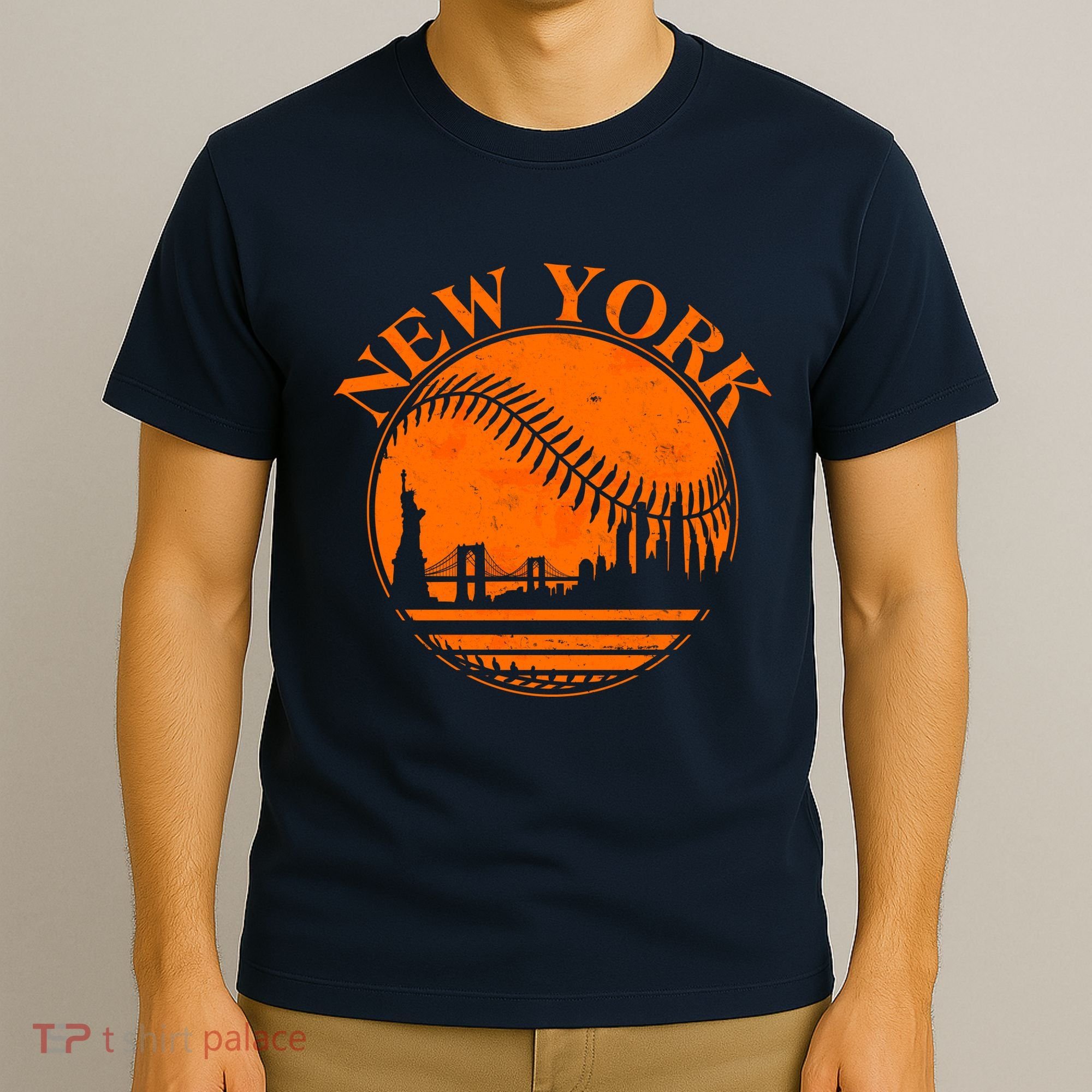 Vintage New York City Skyline Baseball T-Shirt