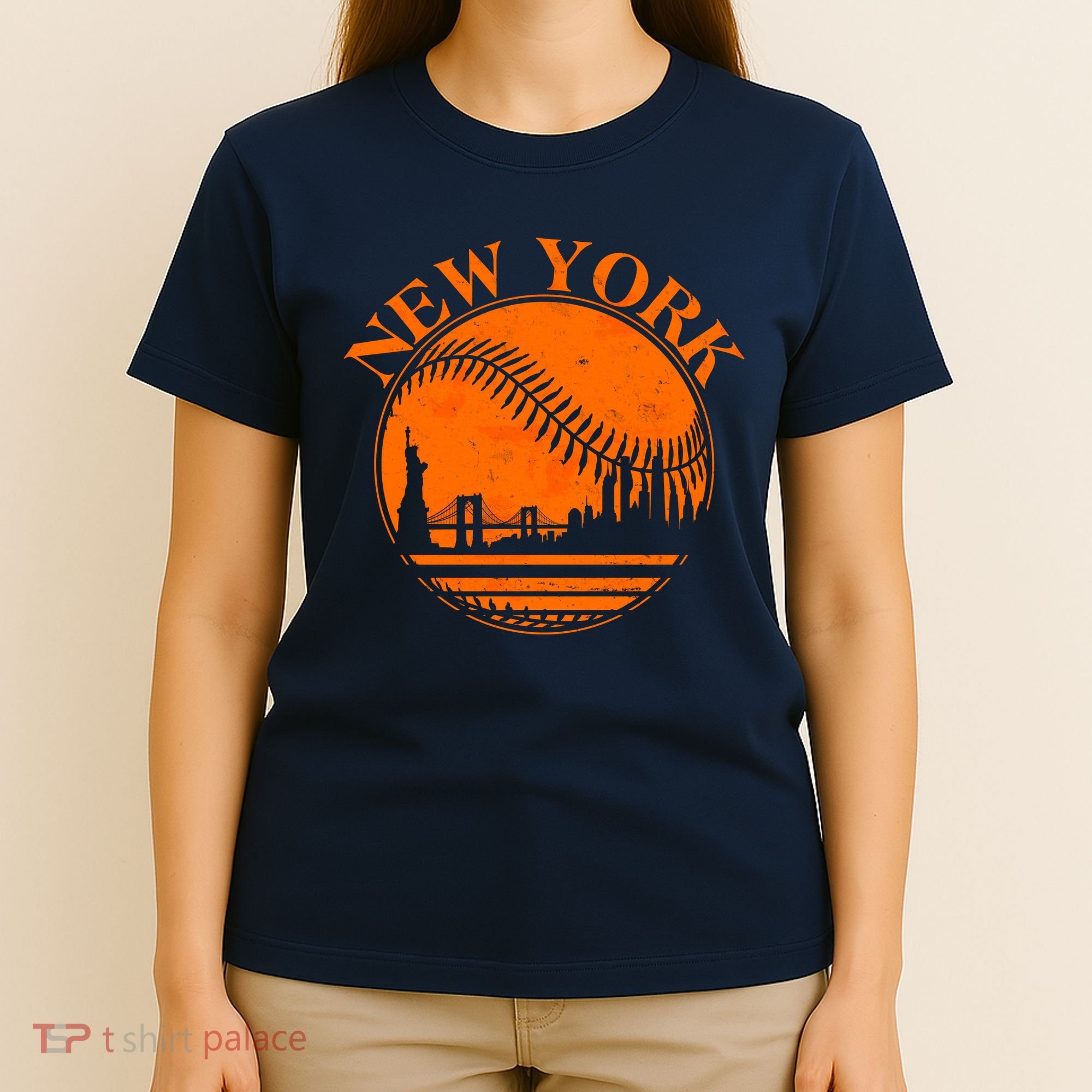 Vintage New York City Skyline Baseball T-Shirt