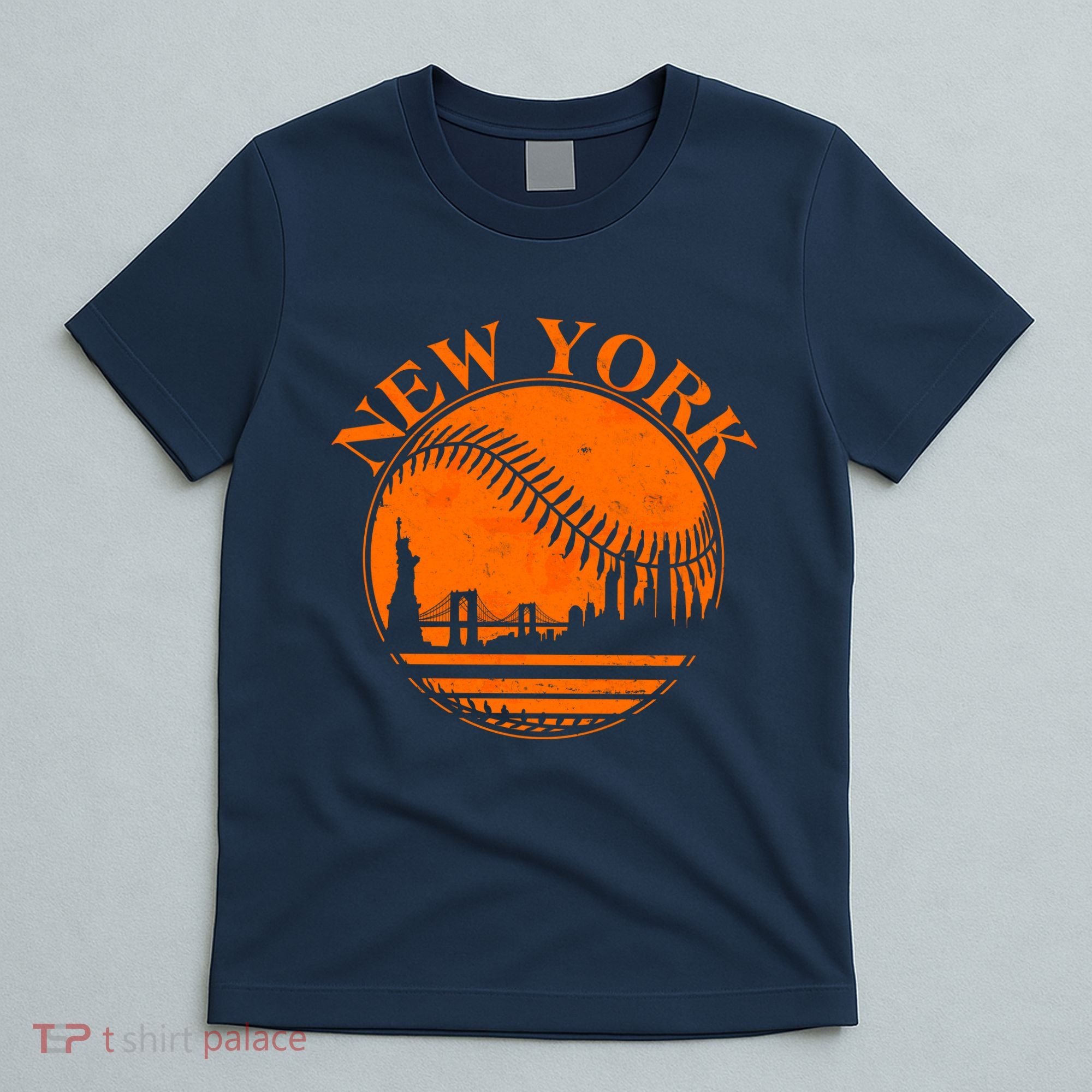 Vintage New York City Skyline Baseball T-Shirt