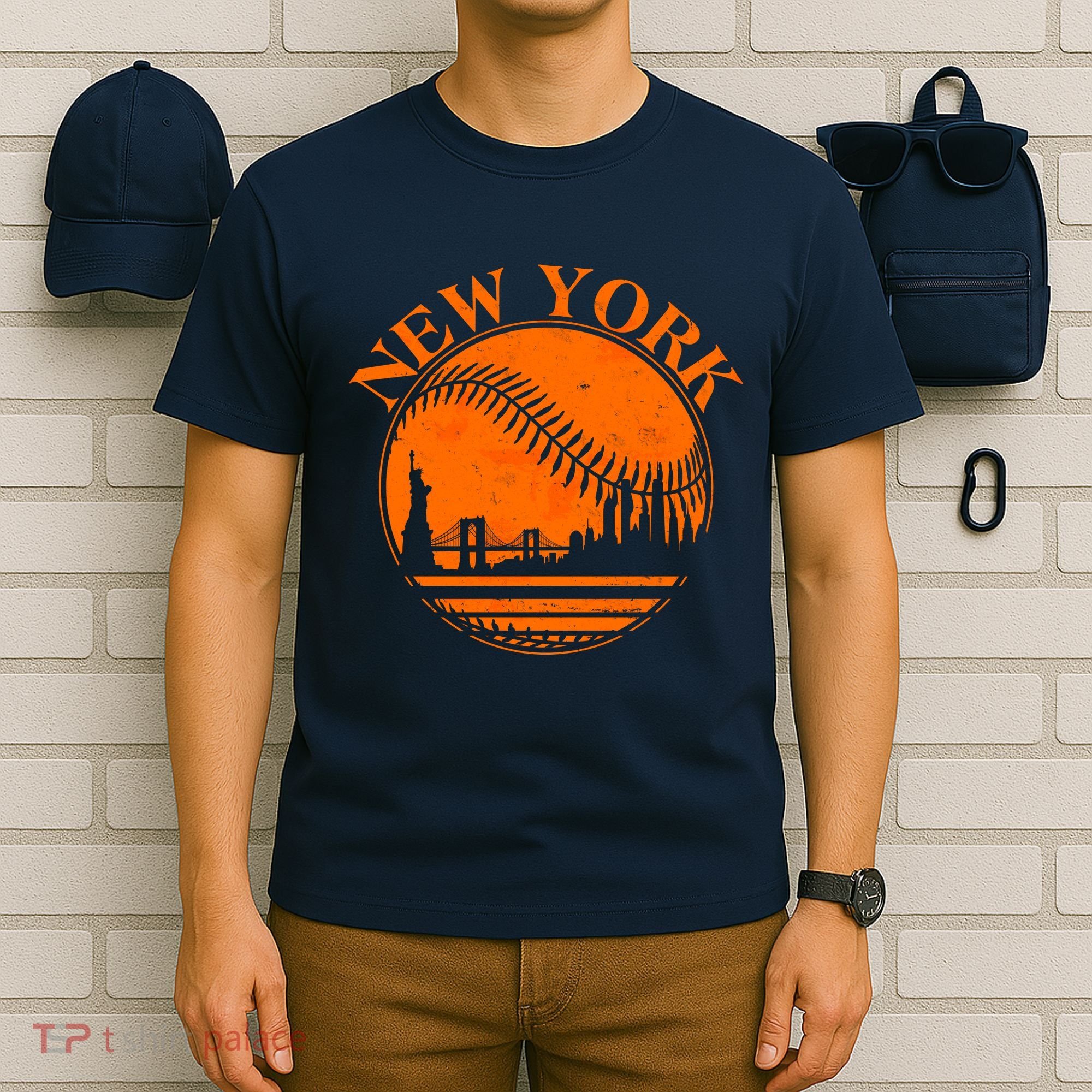 Vintage New York City Skyline Baseball T-Shirt