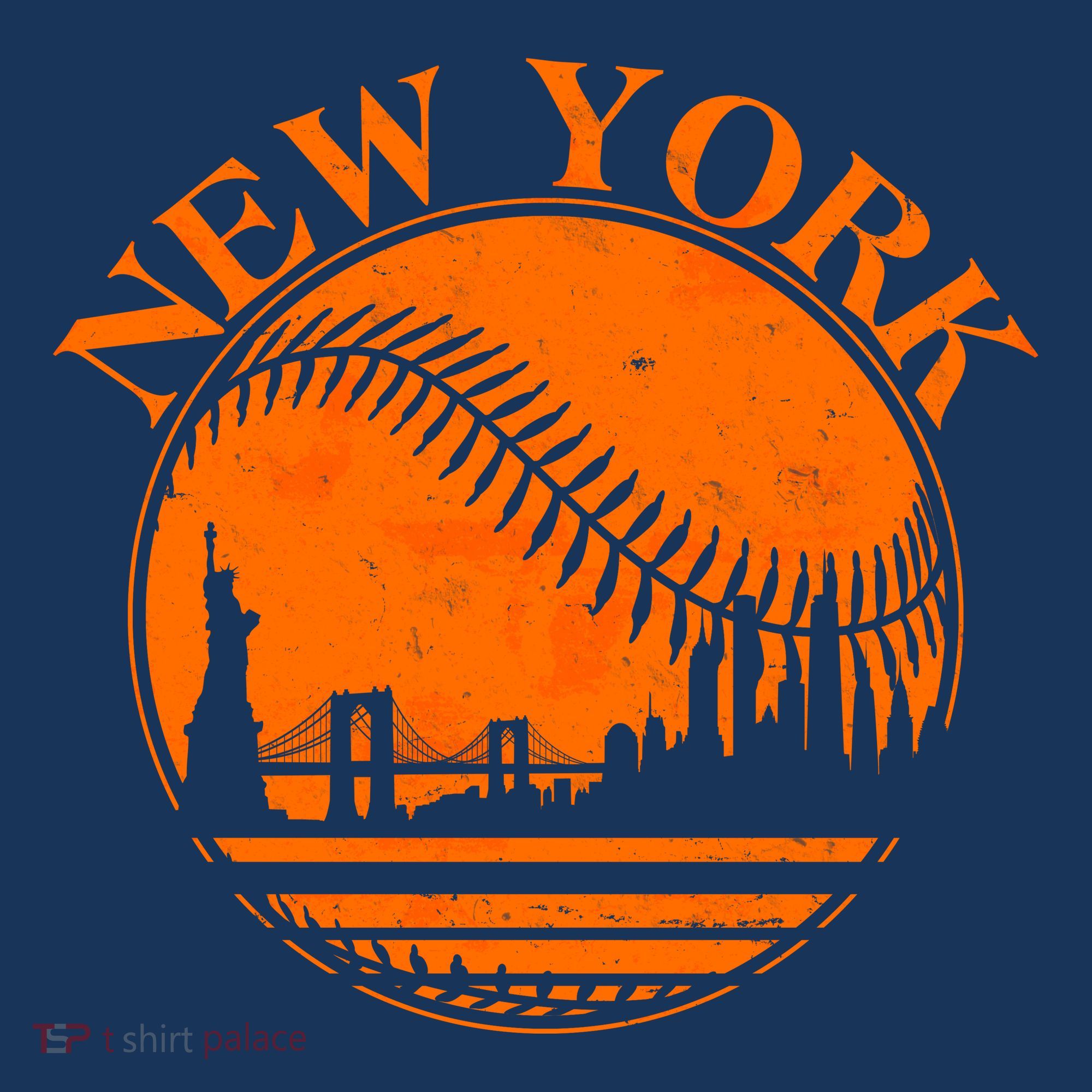 Vintage New York City Skyline Baseball T-Shirt