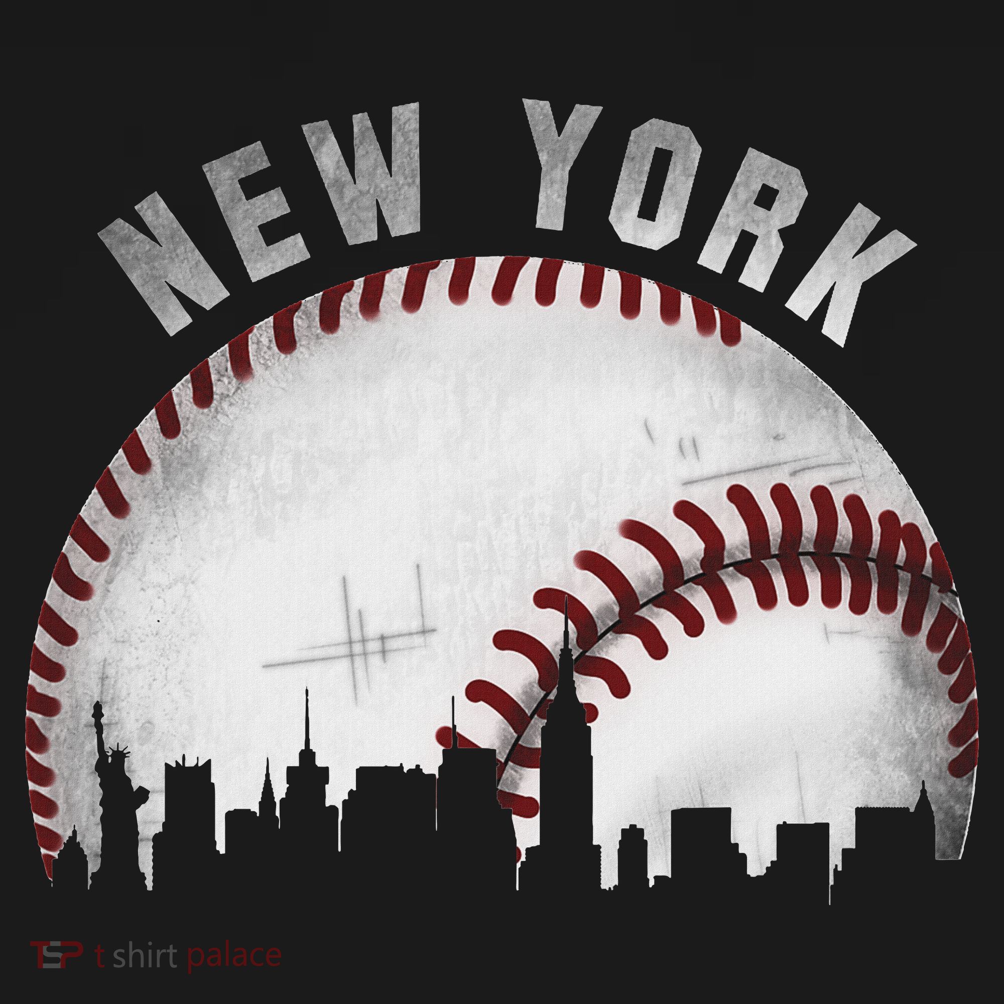Vintage New York Skyline City Baseball T-Shirt