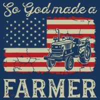 Vintage Old American Flag Patriotic So God Made A Farmer T-Shirt thumb 7