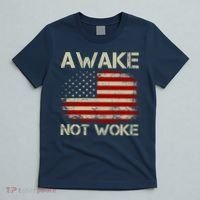 Vintage Old American Flag Awake Not Woke T-Shirt thumb 5