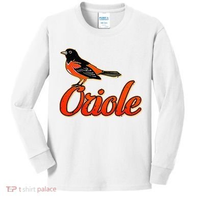 Vintage Oriole Bird Amazing Kids Long Sleeve Shirt