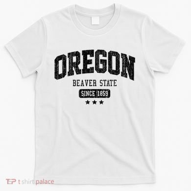 Vintage Oregon Beaver State Athletic Black Rough T-Shirt
