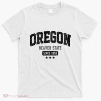 Vintage Oregon Beaver State Athletic Black Rough T-Shirt thumb 0