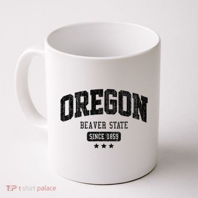 Vintage Oregon Beaver State Athletic Black Rough Coffee Mug