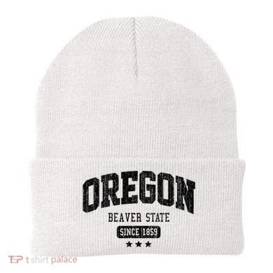 Vintage Oregon Beaver State Athletic Black Rough Beanie