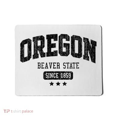 Vintage Oregon Beaver State Athletic Black Rough Mousepad