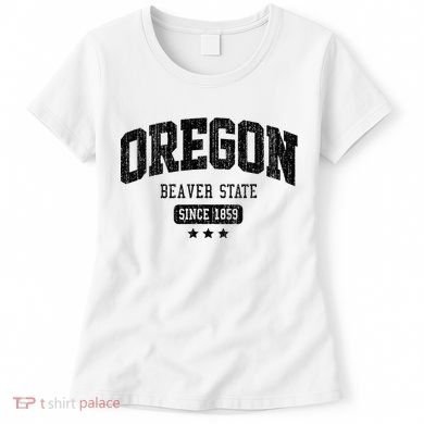 Vintage Oregon Beaver State Athletic Black Rough Women's T-Shirt