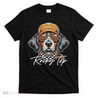 Vintage Orange Blooded Tennessee Dog Lover Rocky Top Outfit T-Shirt thumb 0