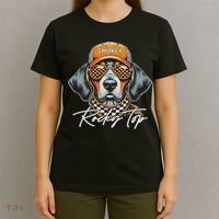 Vintage Orange Blooded Tennessee Dog Lover Rocky Top Outfit T-Shirt thumb 4
