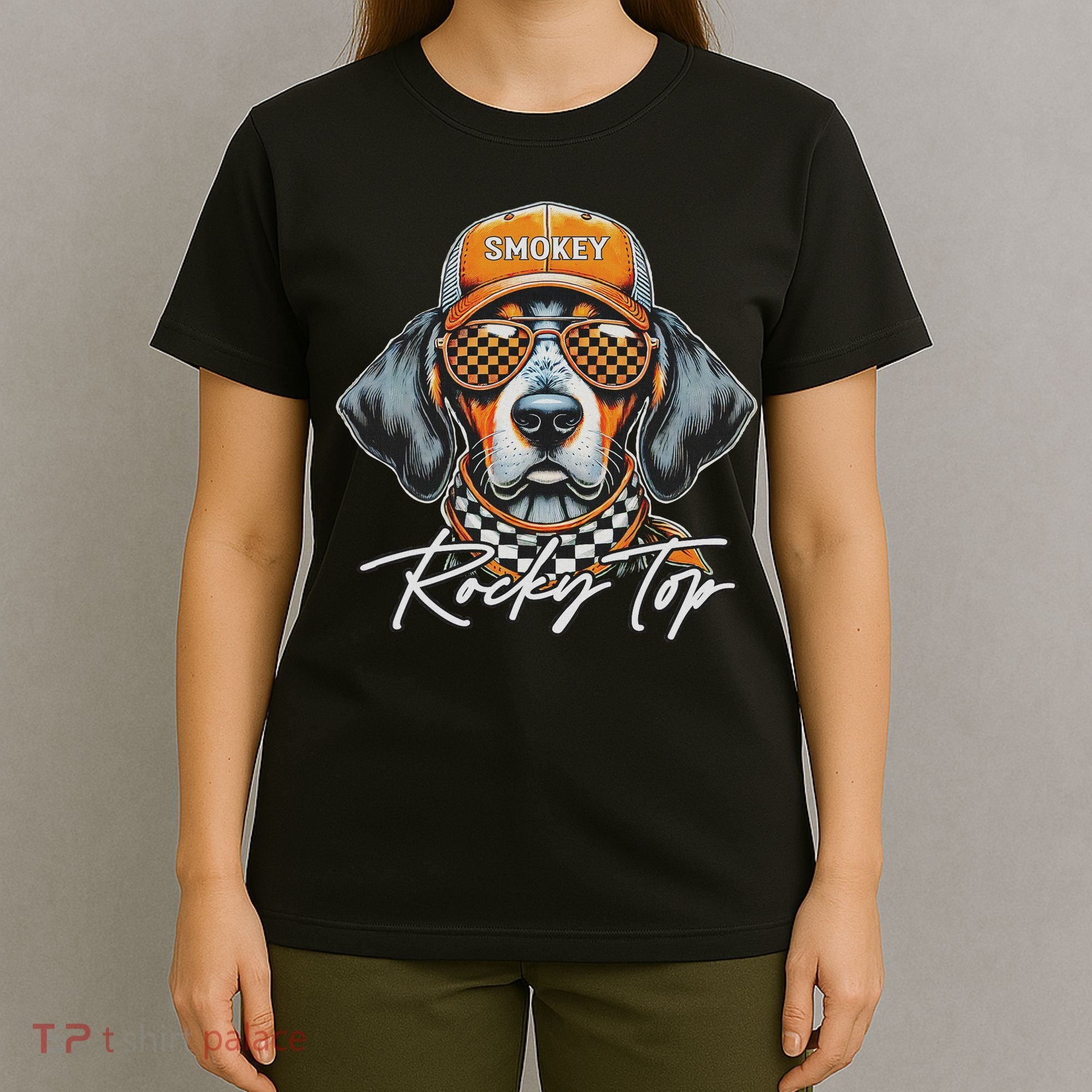 Vintage Orange Blooded Tennessee Dog Lover Rocky Top Outfit T-Shirt