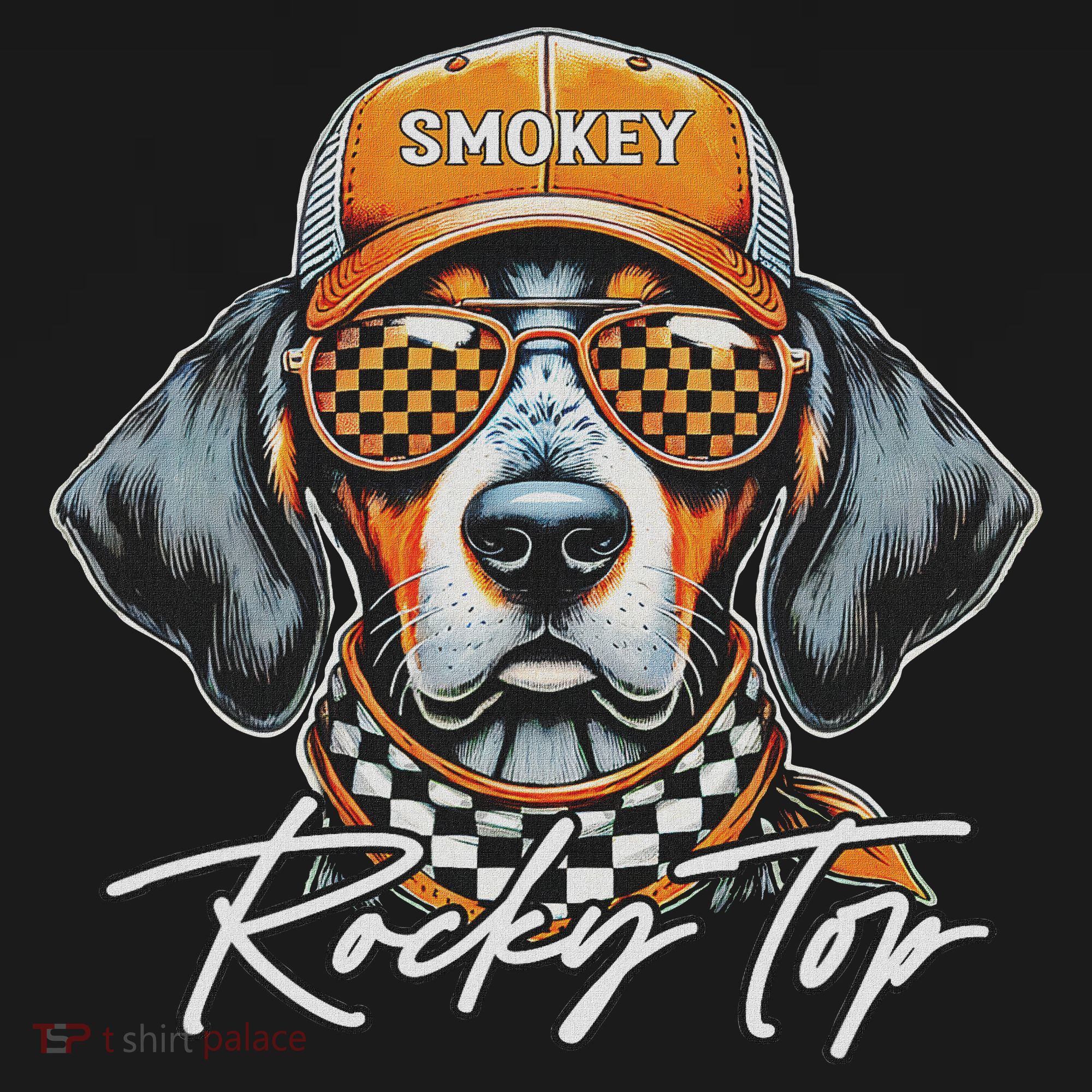 Vintage Orange Blooded Tennessee Dog Lover Rocky Top Outfit T-Shirt