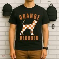 Vintage Orange Blooded Tennessee Dog Lover Tn Outfit T-Shirt thumb 6