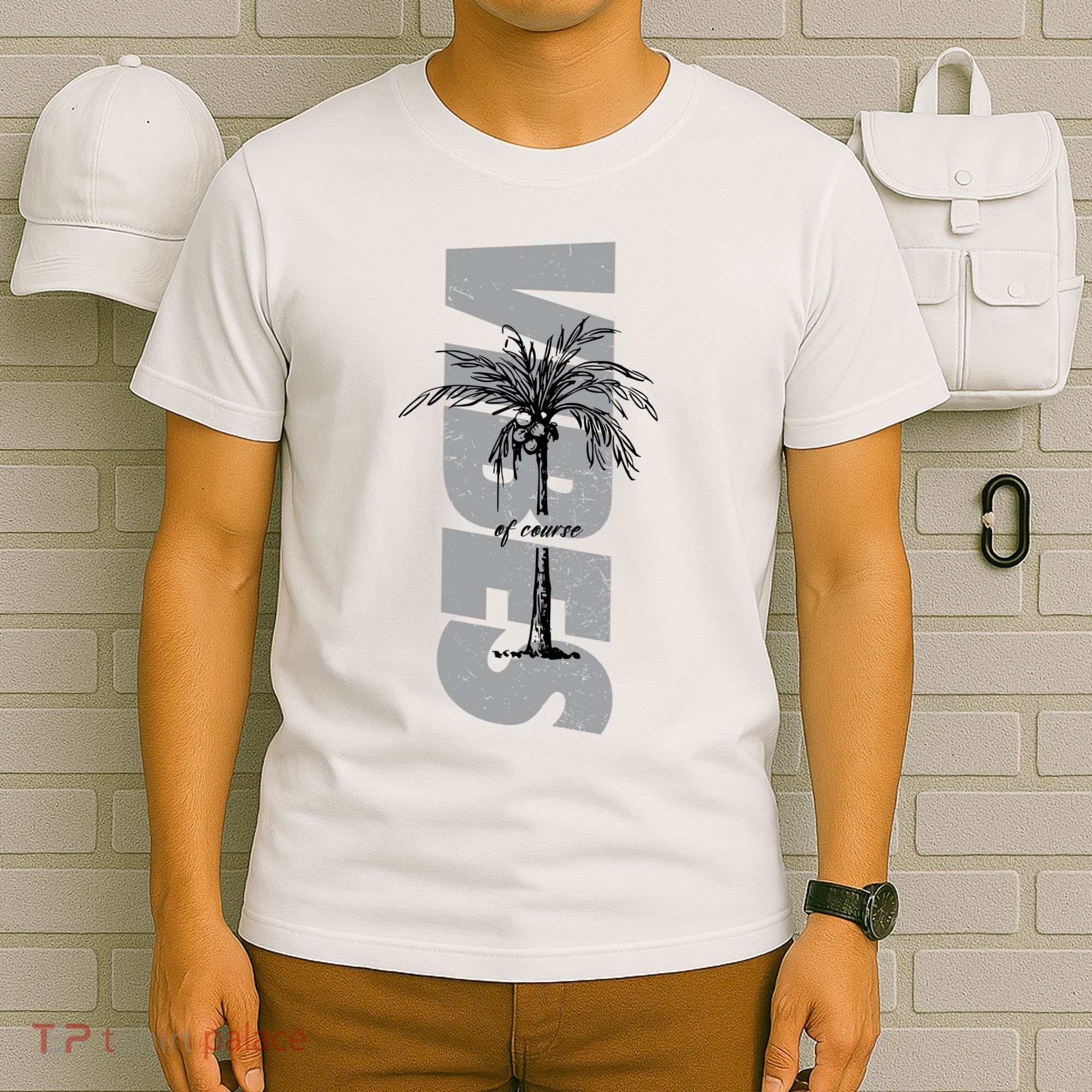 Vibes Of Course Summer Palm Tree Vintage T-Shirt