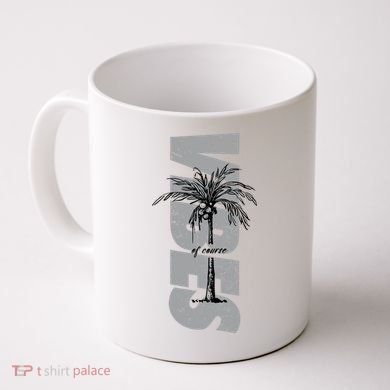 Vibes Of Course Summer Palm Tree Vintage Coffee Mug