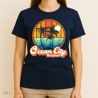 Vintage Ocean City Maryland Summer Vacation Beach Souvenirs T-Shirt thumb 4