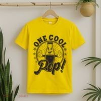 Vintage One Cool Pop Dad Grandpa Retro Cartoon Soda Pop T-Shirt thumb 2