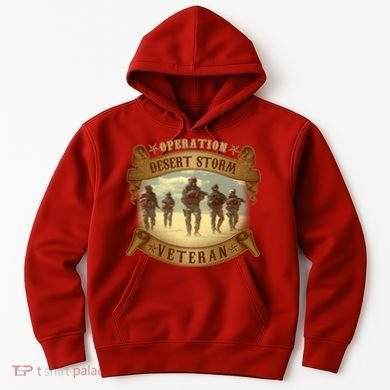 Vintage Operation Desert Storm Veteran Hoodie