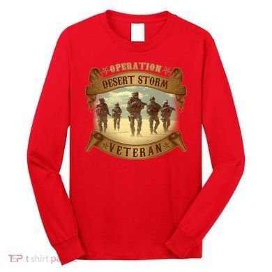 Vintage Operation Desert Storm Veteran Long Sleeve Shirt