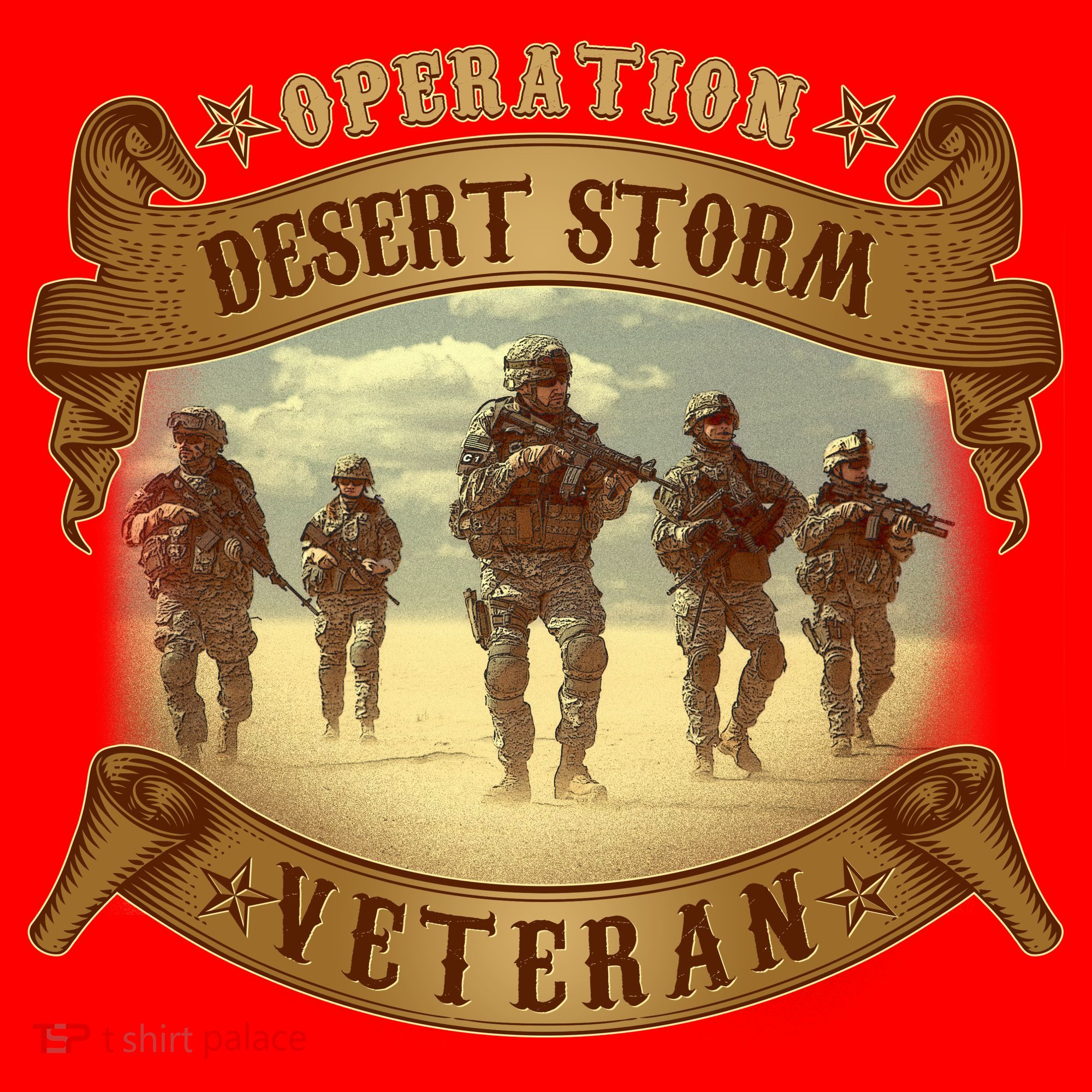 Vintage Operation Desert Storm Veteran T-Shirt