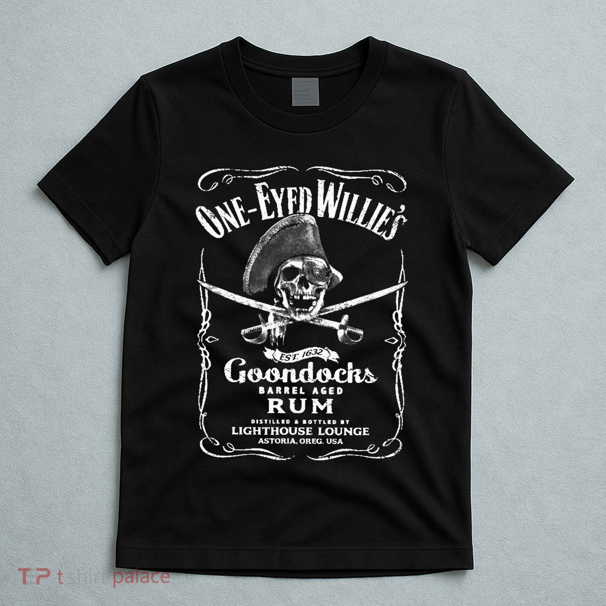 Vintage One Eyed WillyS Pirate Rum With Back Print T-Shirt