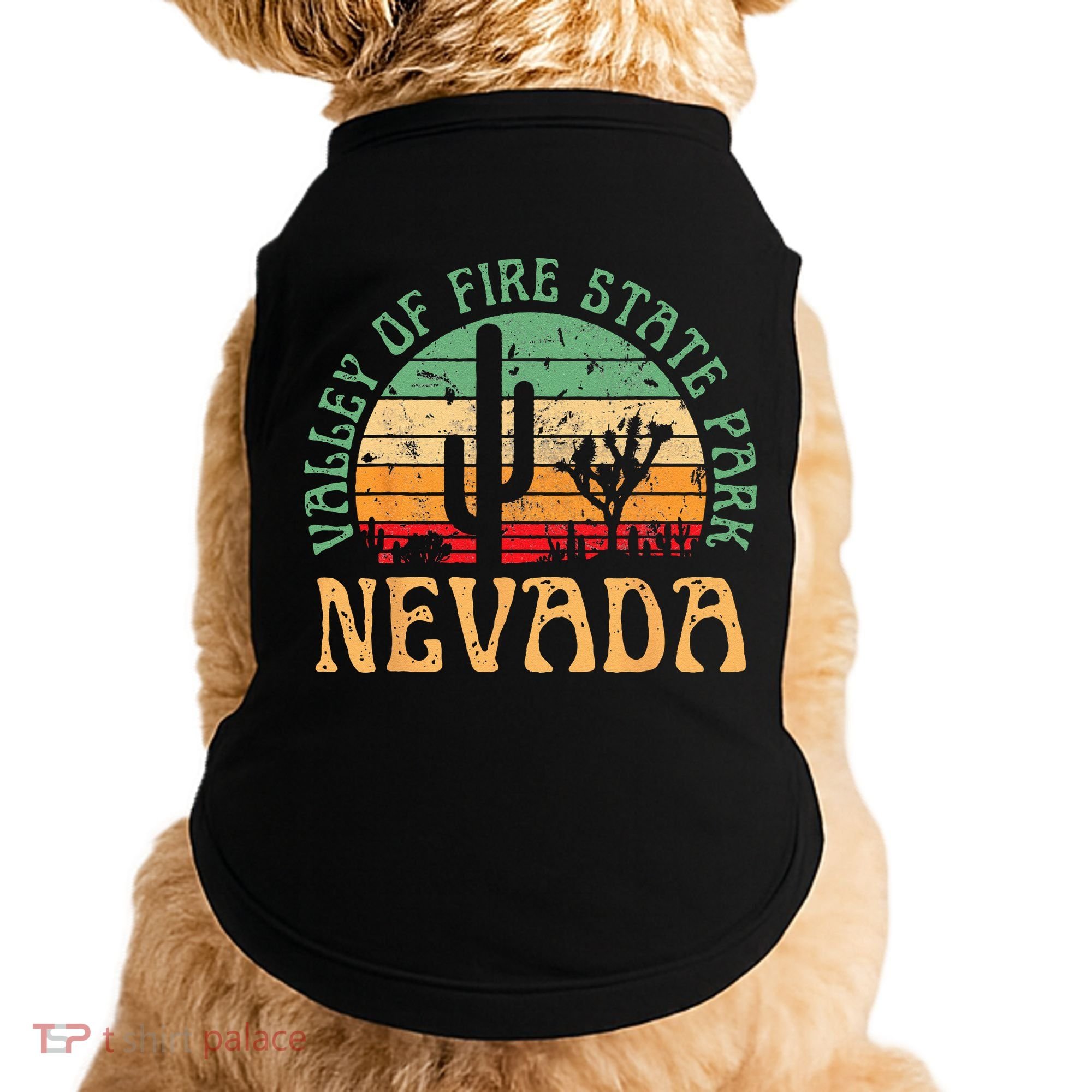 Valley Of Fire State Park Nevada Desert Hiking Retro Sunset Doggie Tank