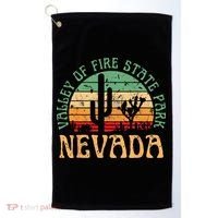 Valley Of Fire State Park Nevada Desert Hiking Retro Sunset Golf Towel thumb 0