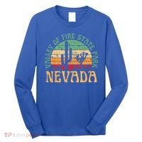 Valley Of Fire State Park Nevada Desert Hiking Retro Sunset Long Sleeve Shirt thumb 0