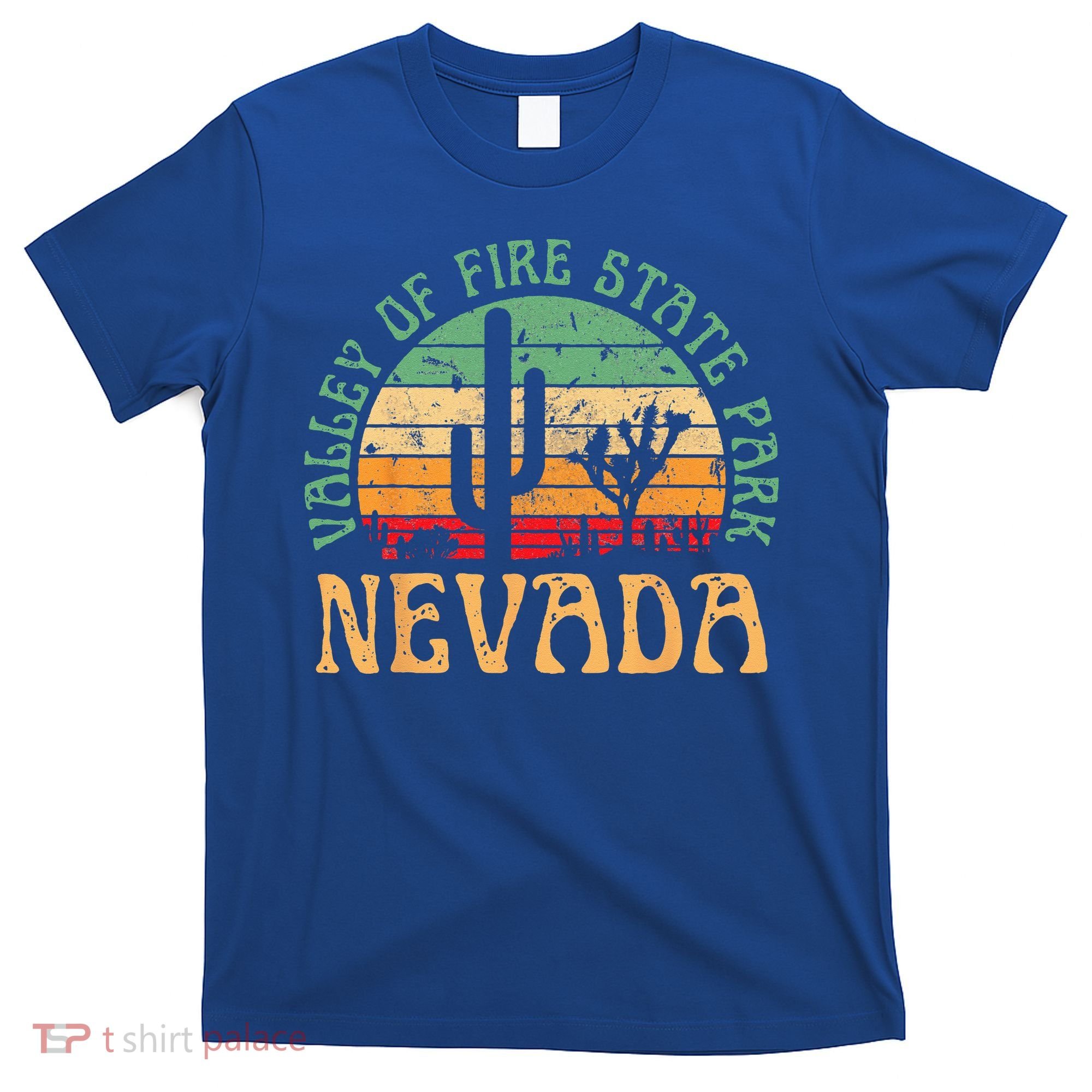Valley Of Fire State Park Nevada Desert Hiking Retro Sunset T-Shirt