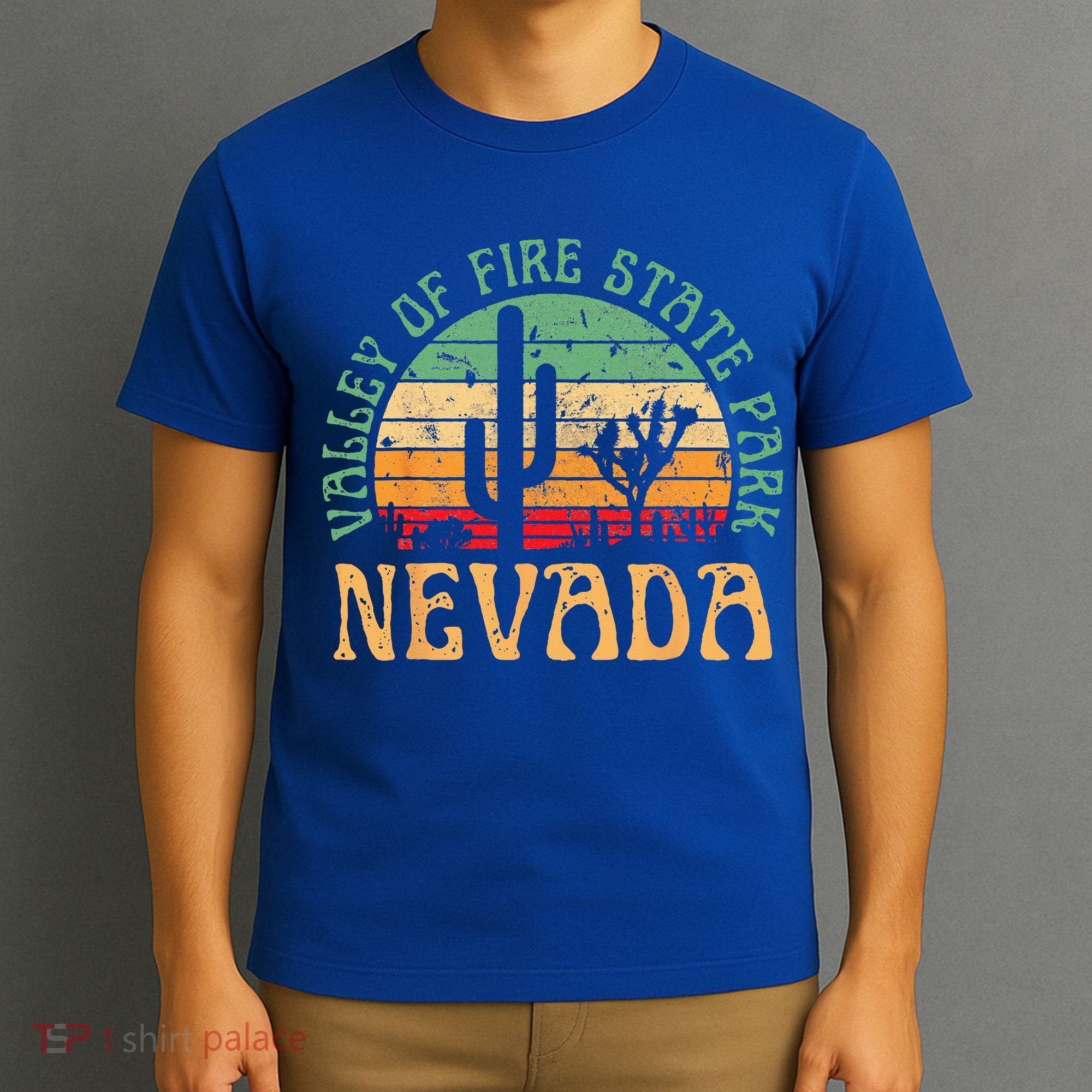 Valley Of Fire State Park Nevada Desert Hiking Retro Sunset T-Shirt
