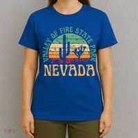 Valley Of Fire State Park Nevada Desert Hiking Retro Sunset T-Shirt thumb 4