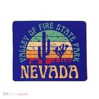 Valley Of Fire State Park Nevada Desert Hiking Retro Sunset Mousepad thumb 0