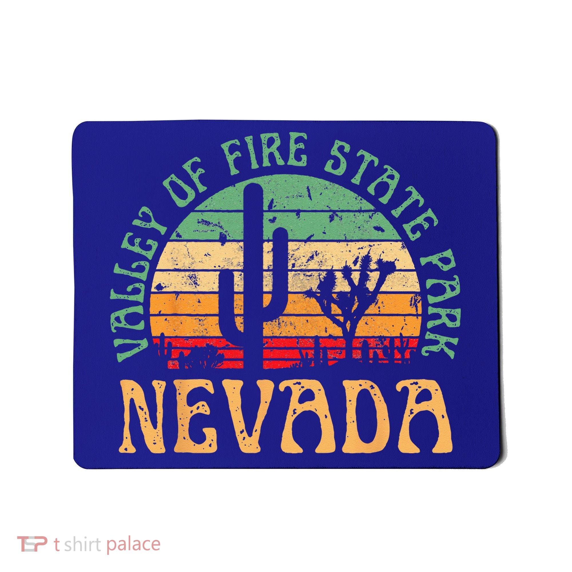 Valley Of Fire State Park Nevada Desert Hiking Retro Sunset Mousepad