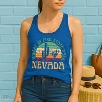 Valley Of Fire State Park Nevada Desert Hiking Retro Sunset Women's Tank Top thumb 2