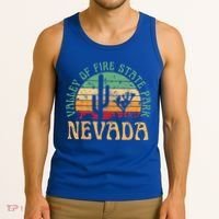 Valley Of Fire State Park Nevada Desert Hiking Retro Sunset Tank Top thumb 3