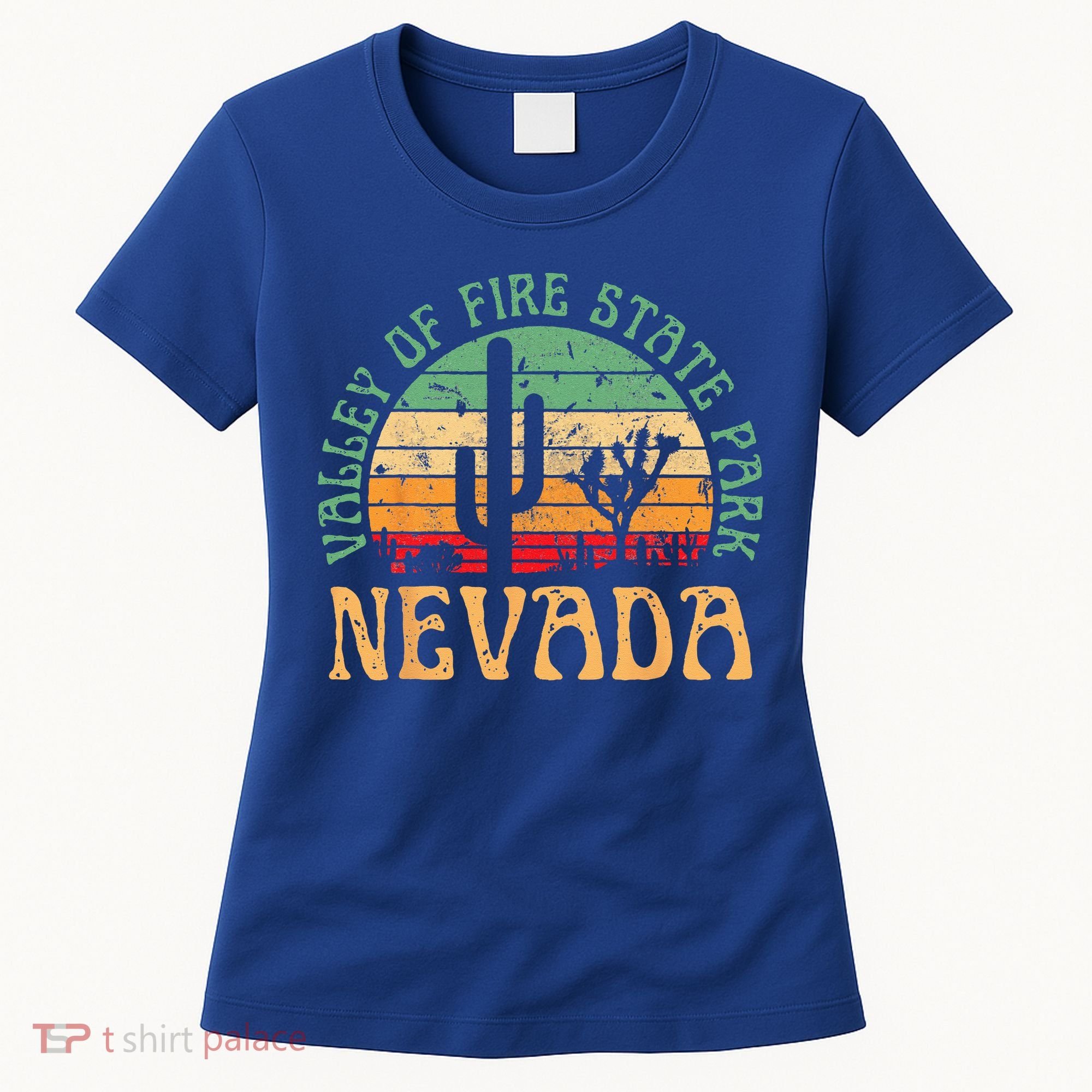 Valley Of Fire State Park Nevada Desert Hiking Retro Sunset Women's T-Shirt
