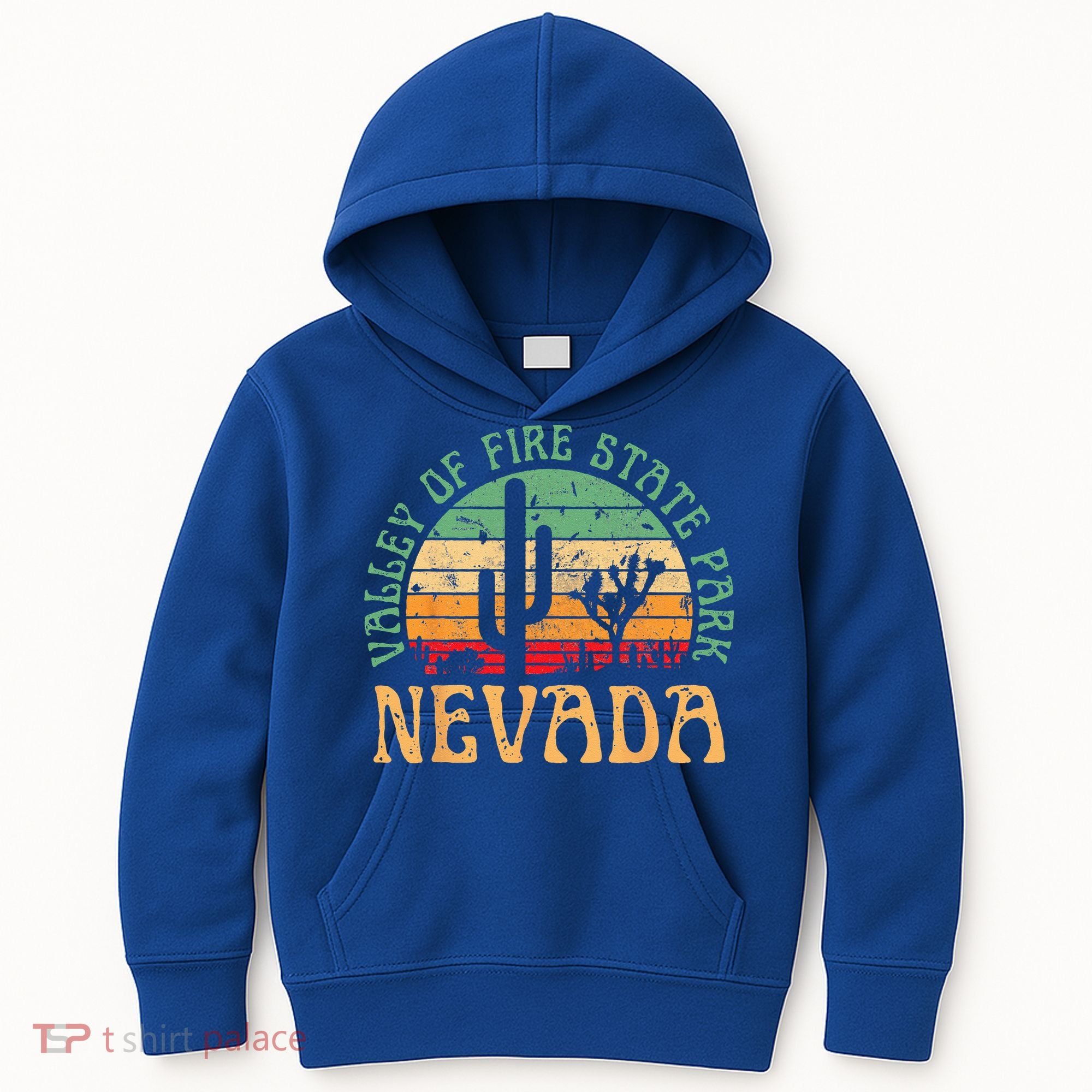 Valley Of Fire State Park Nevada Desert Hiking Retro Sunset Kids Hoodie
