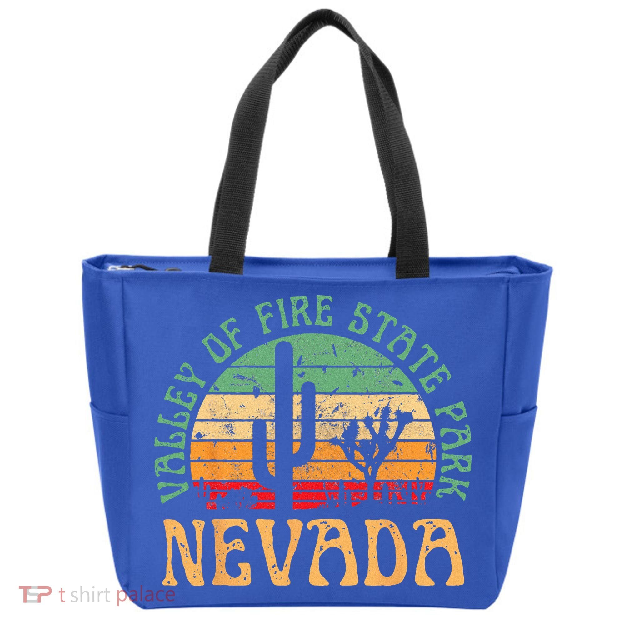 Valley Of Fire State Park Nevada Desert Hiking Retro Sunset Tote Bag