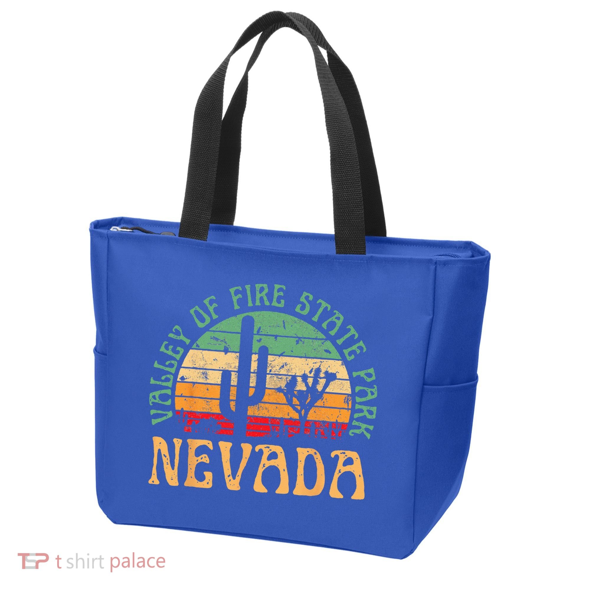 Valley Of Fire State Park Nevada Desert Hiking Retro Sunset Tote Bag