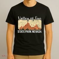 Valley Of Fire State Park Nevada Usa America Nevadans T-Shirt thumb 3