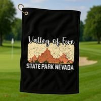 Valley Of Fire State Park Nevada Usa America Nevadans Golf Towel thumb 1