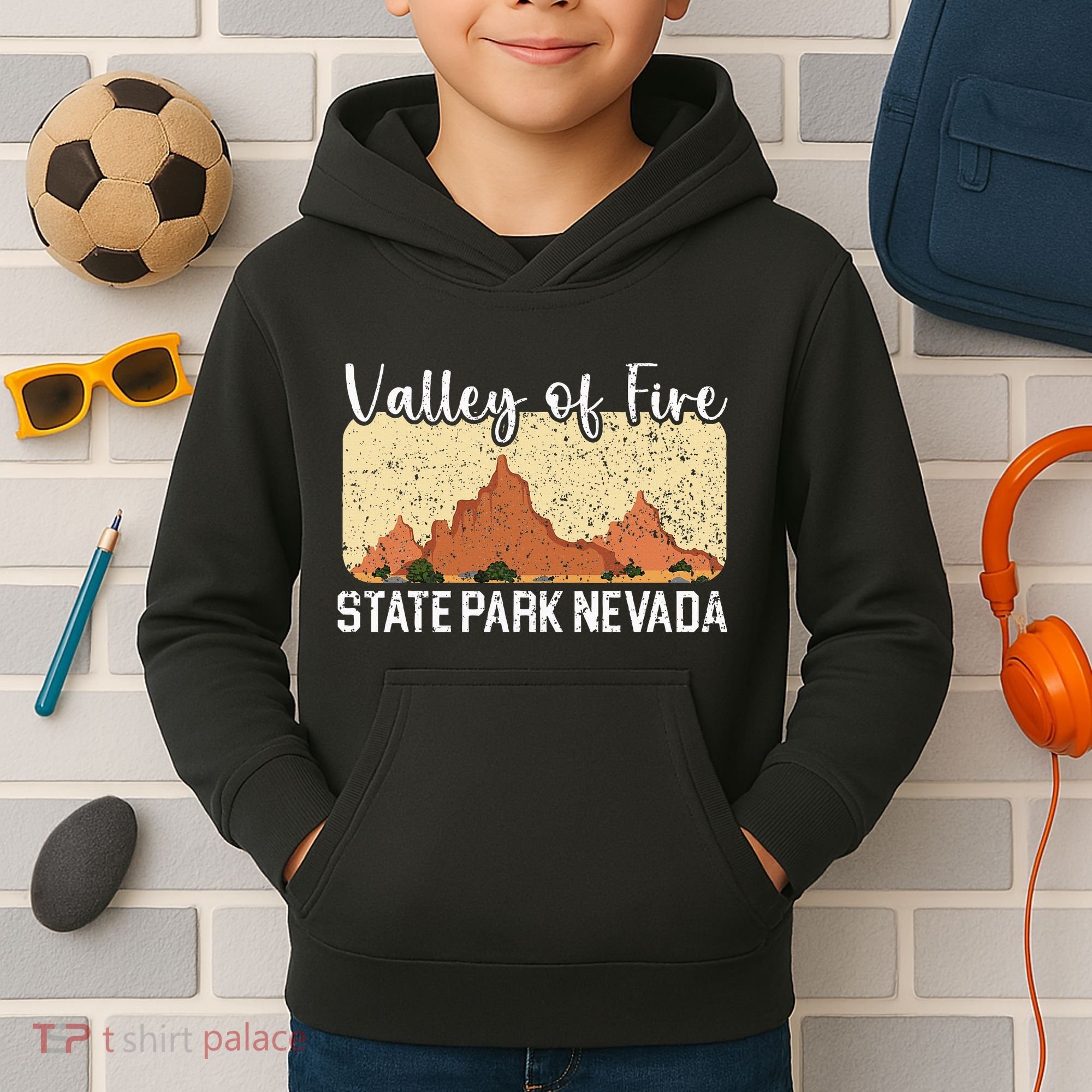 Valley Of Fire State Park Nevada Usa America Nevadans Kids Hoodie