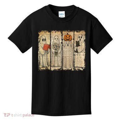 Vintage Oldpaper Ghost Halloween Kids T-Shirt